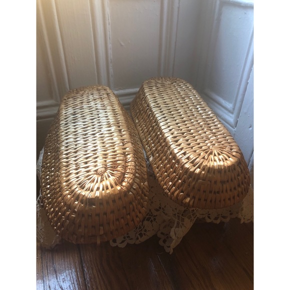 Raffia-Boho-Oval-Natural Baskets-Handmade - Picture 2 of 6